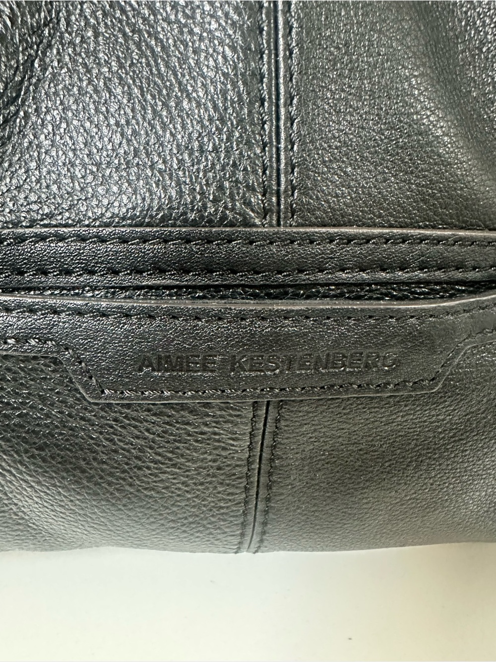 Amiee Kestenberg Leather Black Metallic Camo Leather Bag - Picture 9 of 12